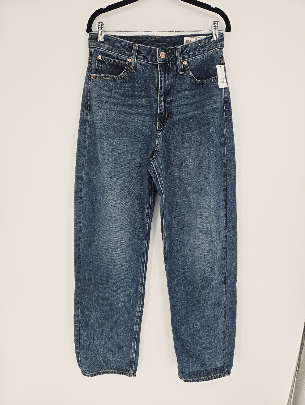 NWT Gap Curvy High Rise Barrel Jeans Medium  6 TALL 6T LONG 28T